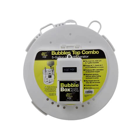 marine metal 5gal lid with bubble box aerator lb 11|Bubbles Top® Combo .